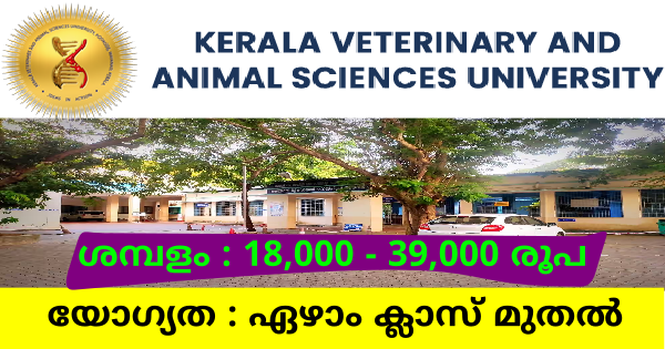 വെറ്ററിനറി യൂണിവേഴ്സിറ്റി ഹോസ്പിറ്റലിൽ വിവിധ ഒഴിവുകളിലേക്ക് ഇന്റർവ്യൂ നടത്തുന്നു