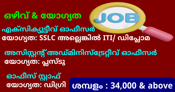 KCPS ൻ്റെ ഓഫീസുകളിൽ ജില്ലാ അടിസ്ഥാനത്തിൽ സ്ഥിര നിയമനം