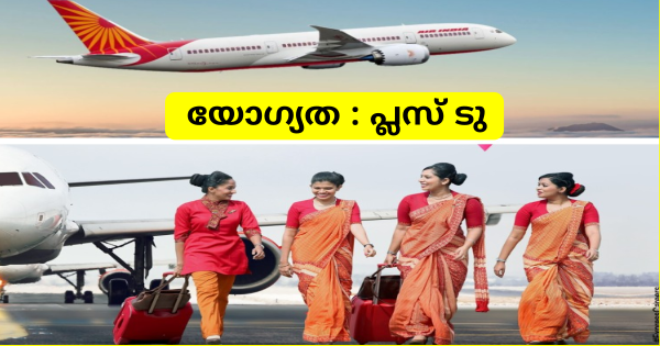 ഇന്ത്യയിലെ പ്രമുഖ അന്താരാഷ്ട്ര വിമാനകമ്പനിയിൽ കാബിൻ ക്രൂ ആകാൻ അവസരം