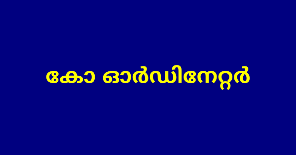 കോ ഓർഡിനേറ്റർ നിയമനം