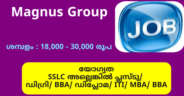 Magnus ഗ്രൂപ്പിൽ വിവിധ ഒഴിവുകൾ