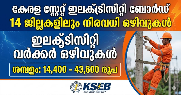 KSEB യിൽ ഒഴിവുകൾ