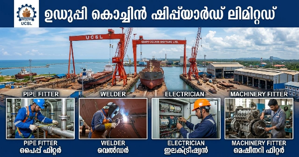 കൊച്ചിൻ ഷിപ്പ്‌യാർഡിന്റെ കീഴിൽ ഒഴിവുകൾ