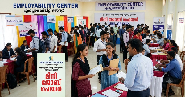 എംപ്ലോയബിലിറ്റി സെന്ററിന്റെ ആഭിമുഖ്യത്തിൽ മിനി ജോബ് ഫെയർ നടത്തുന്നു 