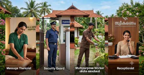 യോഗ്യത പത്താം ക്ലാസ് മുതൽ യോഗ പ്രകൃതിചികിത്സാ ആശുപത്രിയിൽ വിവിധ ഒഴിവുകൾ