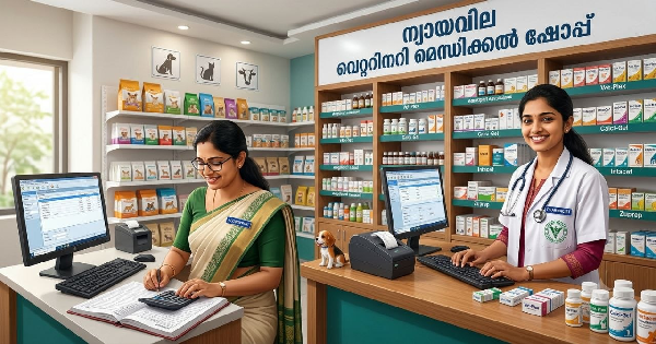 ന്യായവില വെറ്ററിനറി മെഡിക്കല്‍ ഷോപ്പിൽ ഒഴിവുകൾ