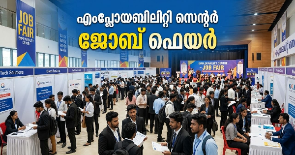 എംപ്ലോയബിലിറ്റി സെന്ററിന്റെ ആഭിമുഖ്യത്തിൽ ജോബ് ഫെയർ നടത്തുന്നു 