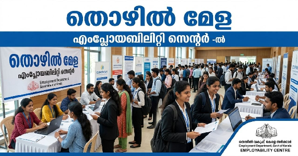 എംപ്ലോയബിലിറ്റി സെന്ററിൽ ഇന്റർവ്യൂ നടത്തുന്നു